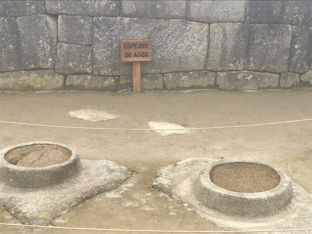 Water mirrors at Machu Picchu